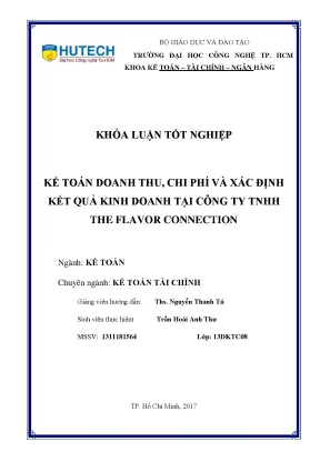 Khóa Luận Tốt Nghiệp Kế Toán Doanh Thu và Chi Phí tại