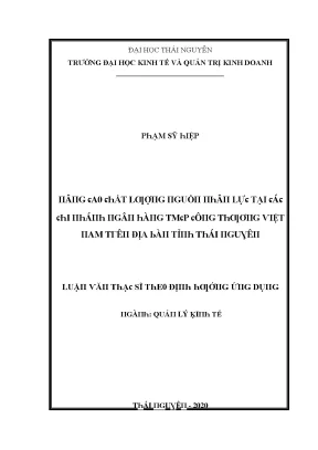 Nâng cao chất lượng nguồn nhân lực tại ngân hàng TMCP