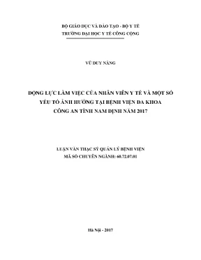 Động Lực Làm Việc Của Nhân Viên Y Tế Tại Bệnh Viện Đa