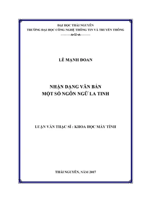 Nhận Dạng Văn Bản Ngôn Ngữ La Tinh: Nghiên Cứu và Ứng Dụng