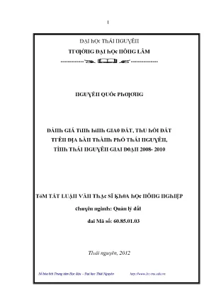 Quản lý đất đai tại Thái Nguyên: Đánh giá và thực trạng