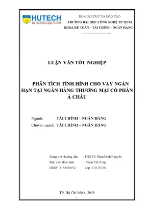 Phân Tích Tình Hình Cho Vay Ngắn Hạn Tại Ngân Hàng