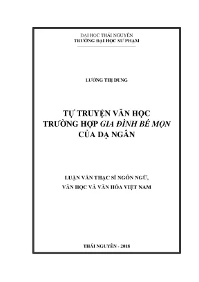Nghiên Cứu Tự Truyện Văn Học: Gia Đình Bé Mọn Của Dạ Ngân