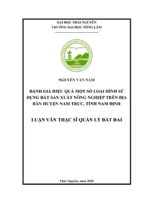 Đánh Giá Hiệu Quả Sử Dụng Đất Nông Nghiệp Tại Huyện Nam