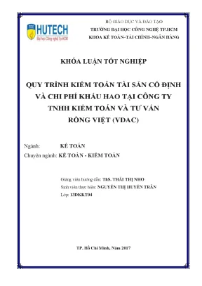 Quy Trình Kiểm Toán Tài Sản Cố Định và Chi Phí Khấu Hao