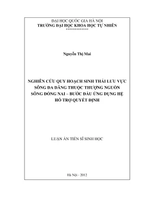Nghiên Cứu Quy Hoạch Sinh Thái Lưu Vực Sông Đa Dâng Tỉnh