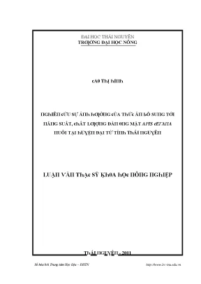 Nghiên cứu về ảnh hưởng của mật độ cây trồng đến năng