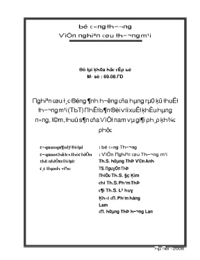 Tiêu chuẩn an toàn thực phẩm và nông nghiệp tại Việt Nam