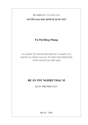 Những Nhân Tố Ảnh Hưởng Đến Sự Cam Kết Của Người Lao