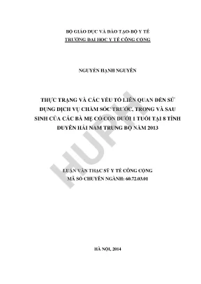 Nghiên Cứu Sử Dụng Dịch Vụ Chăm Sóc Trước, Trong và Sau 