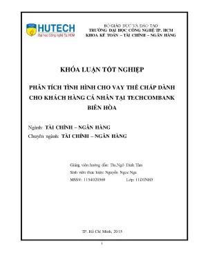 Phân Tích Tình Hình Cho Vay Thế Chấp Tại Techcombank