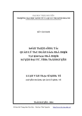 Quản lý thu ngân sách tại Đại học Kinh tế và Quản trị