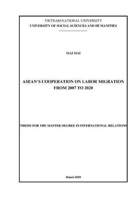 Hợp tác ASEAN về Di cư Lao động giai đoạn 2007-2020