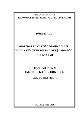 Giải pháp phát triển doanh nghiệp nhỏ và vừa tại huyện