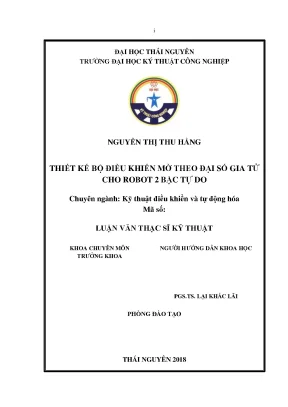 Thiết Kế Bộ Điều Khiển Mờ Cho Robot 2 Bậc Tự Do