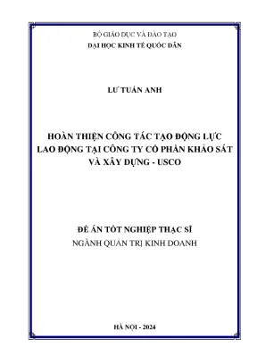 Cải Thiện Động Lực Lao Động Tại Công Ty USCO: Đề Án Tốt