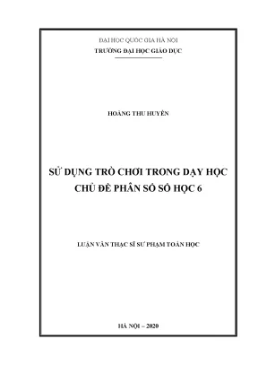 Sử Dụng Trò Chơi Trong Dạy Học Phân Số Số Học 6