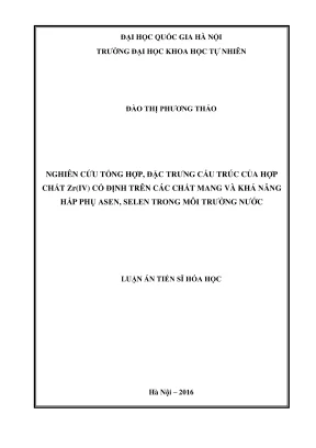 Nghiên Cứu Hợp Chất Zr(IV) và Khả Năng Hấp Phụ Asen, 