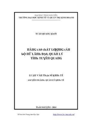 Nâng cao chất lượng cán bộ nữ lãnh đạo tại Tuyên Quang