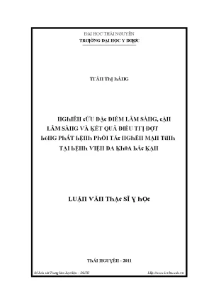 Kết Quả Điều Trị Bệnh Phổi Tại Đại Học Y Dược Thái Nguyên