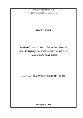 Nghiên cứu giải pháp phát triển lâm nghiệp tại Thái Nguyên
