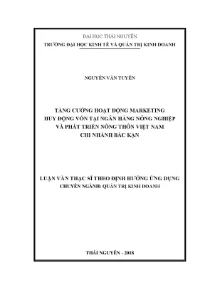 Tăng Cường Hoạt Động Marketing Huy Động Vốn Tại Agribank