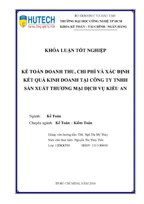 Khóa Luận Tốt Nghiệp Về Kế Toán Tại Công Ty TNHH Kiều An