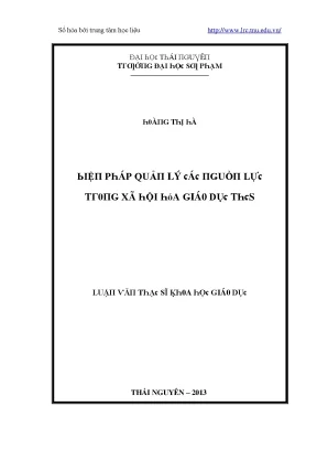 Quản lý hiệu quả nguồn lực trong xã hội hóa giáo dục THCS