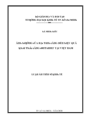 Hiệu Quả Khai Thác Tài Nguyên Tại Việt Nam