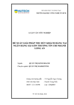 Giải Pháp Thu Hút Khách Hàng Tại Ngân Hàng Sài Gòn