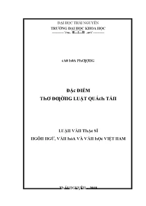 Nghiên Cứu Luật Quá Trình Tác Động Trong Thơ Đương Đại
