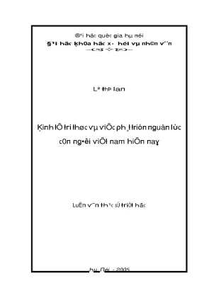 Phát triển nguồn lực con người trong kinh tế tri thức