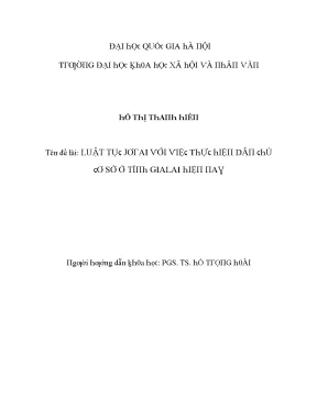 Luật Tụe Jơgai và Thực Thi Hiện Dân Tại Tỉnh Gia Lai