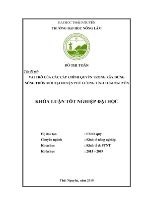 Vai Trò Của Chính Quyền Trong Xây Dựng Nông Thôn Mới Tại