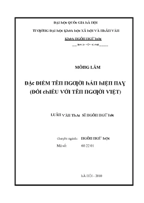 Nghiên Cứu Về Tên Gọi và Văn Hóa Người Việt