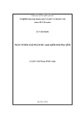 Phát Triển Sản Phẩm Du Lịch Tại Hà Nội: Nghiên Cứu và