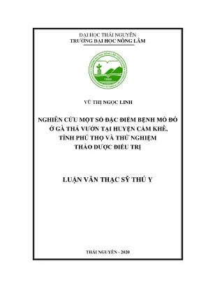 Nghiên Cứu Đặc Điểm Bệnh Mò Đỏ Ở Gà Thả Vườn Tại Phú Thọ