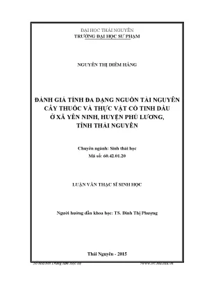Đánh Giá Đa Dạng Tài Nguyên Cây Thuốc và Thực Vật Có