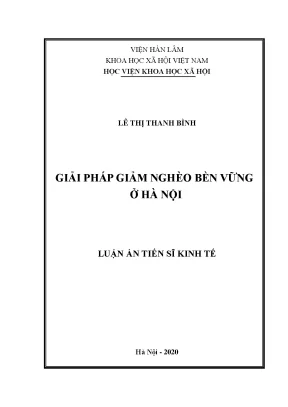 Giải Pháp Giảm Nghèo Bền Vững Tại Hà Nội: Nghiên Cứu và