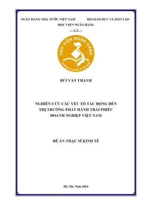 Nghiên Cứu Thị Trường Phát Hành Trái Phiếu Doanh Nghiệp