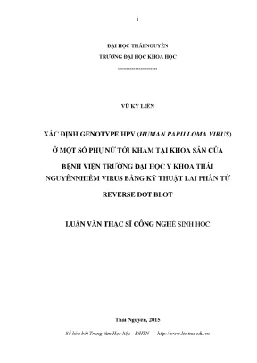 Xác định Genotype HPV ở Phụ Nữ Tại Bệnh Viện Đại Học Y