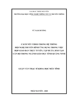 Cách Nén Video Trong Hệ Thống Hội Nghị Truyền Hình Ứng