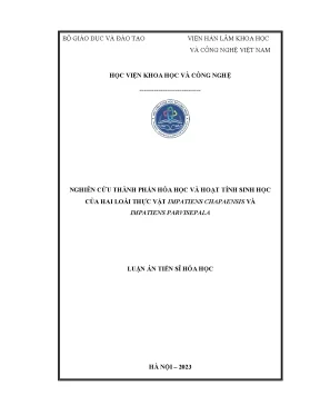 Nghiên Cứu Thành Phần Hóa Học và Hoạt Tính Sinh Học của
