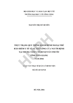 Thực Trạng Quy Trình Khám Bệnh Ngoại Trú Bảo Hiểm Y Tế