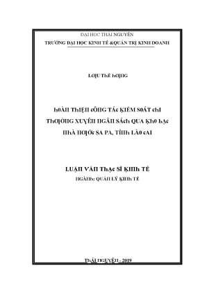 Kiểm Soát Hiệu Quả Qua Kinh Tế Tại Trường Đại Học Kinh 