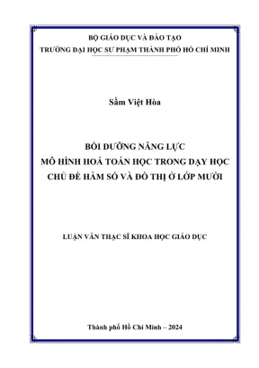 Bồi Dưỡng Năng Lực Mô Hình Hóa Toán Học Trong Dạy Học