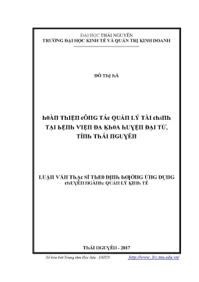 Quản lý tài chính tại Đại học Kinh tế và Quản trị Kinh 
