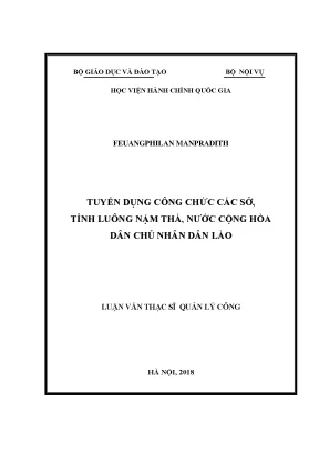 Tuyển Dụng Công Chức Tại Tỉnh Luông Nậm Thà, Lào: Thực