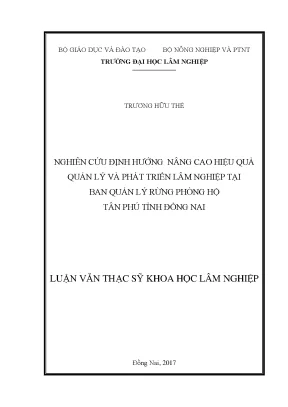 Nâng Cao Hiệu Quả Quản Lý và Phát Triển Lâm Nghiệp Tại