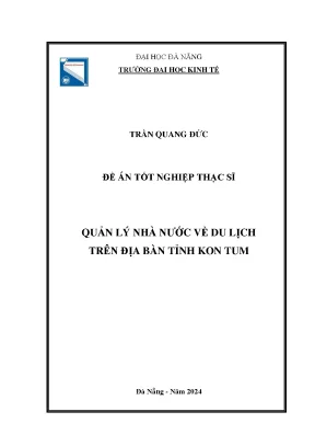 Quản Lý Nhà Nước Về Du Lịch Tại Tỉnh Kon Tum: Đề Án Tốt